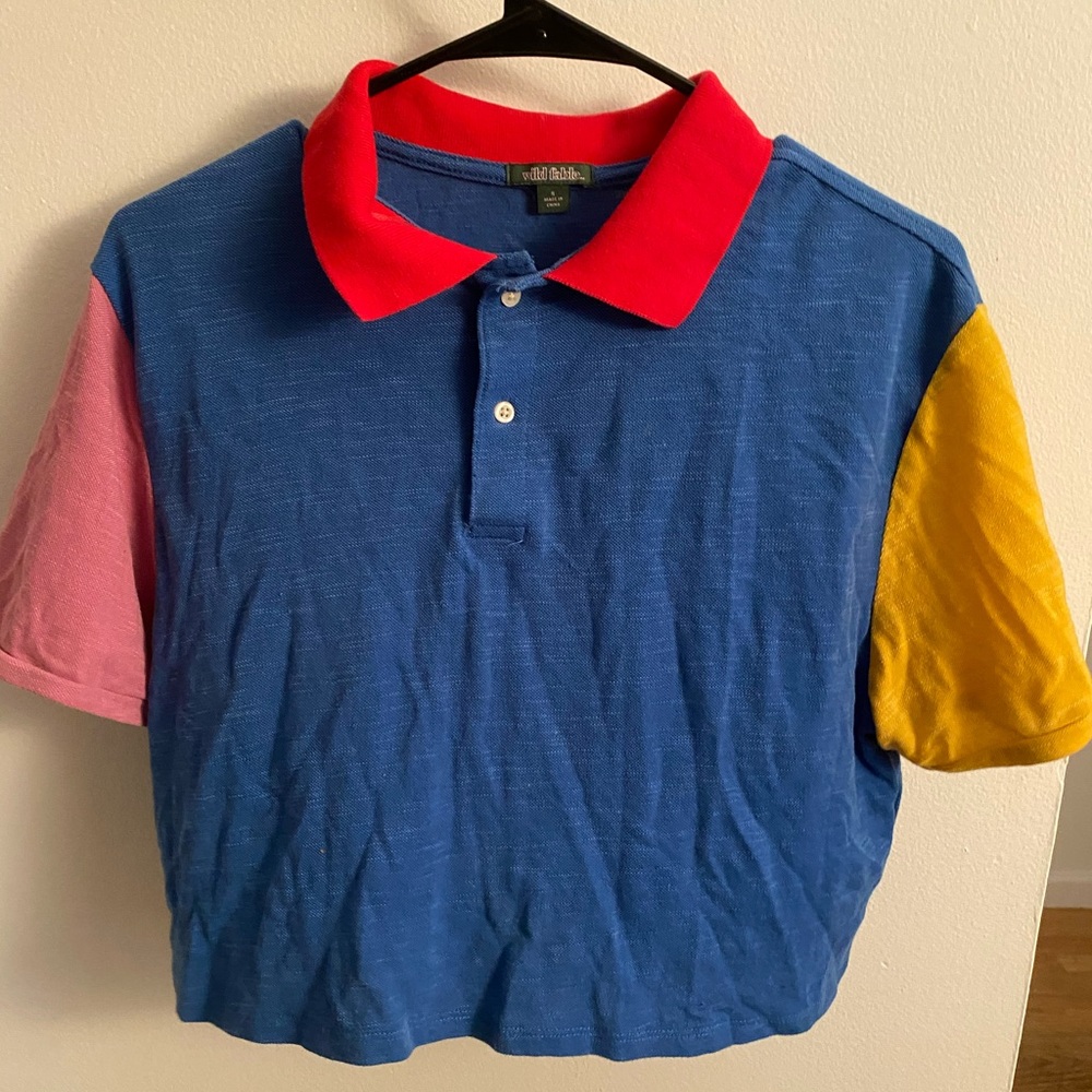 color block crop top